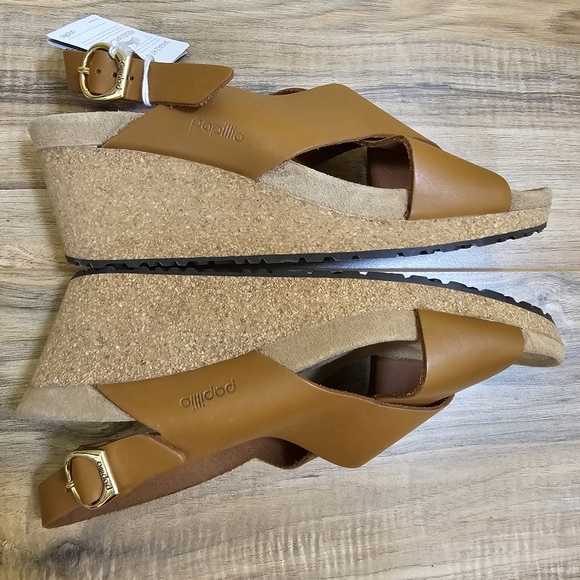 PAPILLIO BY BIRKENSTOCK SAMIRA RING COGNAC,WEDGE Sandal, BLACK,size US 11,EUR 42 - Picture 14 of 16